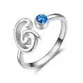TOUPOP Sterling Silver Sunflower Rose Initial Butterfly Adjustable Rings-0-0