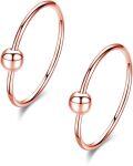 wholesale Rose Gold 925 Sterling Silver Small Ball Studs Minimalist Hoops 6 Pairs Set-0-5