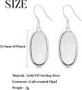 wholesale Sterling Silver Rose Gold Plated White Opal Dangle Earrings for Women-0-12