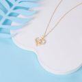 wholesale  14K Gold Moissanite Heart Necklace - 15mm Pendant, 4.5mm Stone, 16-18 Adjustable Chain, Real Solid Gold Jewelry Gift for Her-0-4