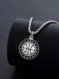 wholesale Sterling Silver Sport Necklace Baseball Soccer Football Cross Jewelry for Women Men-0-14