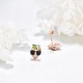 wholesale 925 Sterling Silver Strawberry Stud Earrings with Sunglasses and Flowers - Mother's Day Gifts for Her-0-2