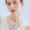 wholesale 925 Sterling Silver Heart Pendant With Sea Turtle And Blue Resin Artistry-0-3