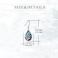 wholesale 925 Sterling Silver White Gold Plated Dragonfly Abalone Shell Teardrop Drop Earrings-0-2