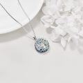 wholesale 925 Sterling Silver 70th Birthday Gifts for Women - Tree of Life Necklace with Blue Crystal Mothers Day Christmas s for Mother Wife-0-4