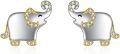 wholesale 925 Sterling Silver Elephant Stud Earrings with Cubic Zirconia - Cute Fashion Jewelry for Women Gift Ideas-0-0
