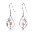 wholesale 925 Sterling Silver Hummingbird Abalone Shell Inlay Dangle Drop Earrings for Women-0-1