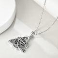 wholesale 925 Sterling Silver Triquetra Viking Amulet Protection Pendant Necklace-0-4