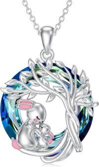 wholesale TOUPOP Mothers Day Gifts From Daughter 925 Sterling Silver Tree Of Life Bunny Pendant Necklaces Mother Daughter Jewelry Gifts For Women Mom -undefined