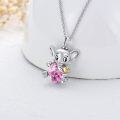 wholesale Sterling Silver Stone Elephant Urn Necklace for Ashes Memorial Jewelry Gift-0-1