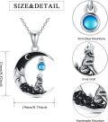 wholesale Sterling Silver Gothic Jewelry Bat Cat Wolf Dragon Owl Fox Spider Sun Pendant-0-7