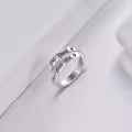 TOUPOP Sterling Silver Semicolon Ring My Story Isn't Over Yet Adjustable Jewelry Gift-0-4