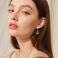 wholesale 925 Sterling Silver Gold Plated Black Onyx Vintage Filigree Drop Earrings-0-2