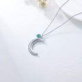 wholesale TOUPOP Christmas Gifts For Women Moon Necklace With December Birthstone Sterling Silver Crescent Moon Pendant Necklace With Blue Topaz Birthday Gifts Moon Gifts -0-4