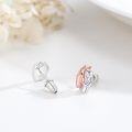 wholesale 925 Sterling Silver Rose Gold Plated Horse Head Stud Earrings Hypoallergenic Gift for Women-0-1