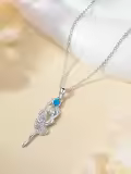 TOUPOP Sterling Silver Ballerina Pendant Necklace Ballet Jewelry Gift-0-5