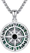 wholesale 925 Sterling Silver Malachite Compass Pendant Necklace  for Men & Women - Graduation Gift-0-0