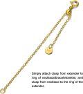 wholesale 18K Gold Extender Chain - Adjustable Rolo Link for Necklace Bracelet Anklet - Layering Jewelry - Nickel-Free Lead-Free Hypoallergenic - Gift Box Included-0-4