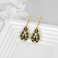 wholesale 925 Sterling Silver Teardrop Black Onyx Filigree Leverback Earrings for Women - Unique Bohemian  Idea-0-2