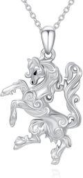 wholesale 925 Sterling Silver Horse Pendant Necklace - Equestrian s for Women-0-0