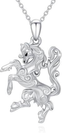 wholesale 925 Sterling Silver Horse Pendant Necklace - Equestrian s for Women-Horse Necklace