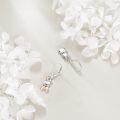 wholesale 925 Sterling Silver Pink Heart Rabbit Angel Stud Earrings  for Girls and Women-0-8