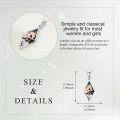 wholesale 925 Sterling Silver Abalone Shell Cubic Zirconia-Shaped Horse Pendant Necklaces for Women's Gifts-0-4