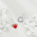 wholesale 925 Sterling Silver Heart-Shaped Football Sport Ball Dangle Earrings for Women-0-3