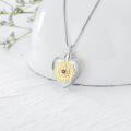 wholesale TOUPOP Urn Necklaces For Ashes Sterling Silver Sunflower Heart Pendnat Necklace Locket Cremation Jewelry Memorial Keepsake Jewelry W/funnel Filler Gifts For Women -0-4
