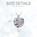 wholesale 925 Sterling Silver Blue Crystal Heart Butterfly Pendant Necklaces for Women I Love You Forever s-0-3