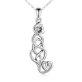 wholesale 925 Sterling Silver Celtic Knot Viking Cat Pendant Necklaces Wholesale s for Women-0-0
