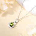 wholesale TOUPOP August Birthstone Necklace For Women Peridot Necklace Pendant 925 Sterling Silver Infinity Love Moon Jewelry Birthday Christmas Gifts For Women Mom Wife Girlfriend -0-4