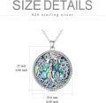wholesale Sterling Silver Family Tree of Life Necklace for Mom Daughter Son Women Birthstone-0-5
