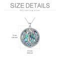 wholesale 925 Sterling Silver Family Tree Of Life Turquoise Oval Pendant Necklace For Women-0-5