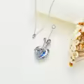 TOUPOP Sterling Silver Butterfly Urn Necklace For Ashes Heart Keepsake-0-3