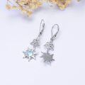 wholesale 925 Sterling Silver Sun Moonstone Celtic Knot Zircon Drop Earrings For Women-0-3