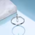 TOUPOP Sterling Silver Infinity Cross Celtic Knot Ring Irish Christian Jewelry-0-2