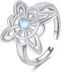 wholesale 925 Sterling Silver Witches Knot Adjustable Protection Ring for Women Girls-0-0