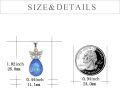 wholesale 925 Sterling Silver Blue Crystal Angel Pendant Necklace s for Women-0-4