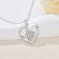 wholesale S925 Sterling Silver 0.08cttw Lab Grown Diamond Family Pendant Necklace-0-2