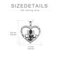 wholesale 925 Sterling Silver Heart-Shaped Pendant with CZ Crystals - Always My Sister Forever My Friend Necklace Gift for Sisters and Daughters-0-3