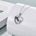 wholesale 925 Sterling Silver Abalone Shell Heart Key Pendant Necklaces for Women Gifts-0-43