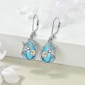 wholesale 925 Sterling Silver Hummingbird Earrings with Gemstones 13mm for Women Gifts-0-2