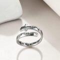 wholesale 925 Sterling Silver Cross Rings Adjustable Wrap Inspirational Jewelry Gifts for Women Teens-0-1