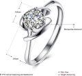 wholesale TOUPOP Personalized Moissanite Solitaire Engagement Rings For Women 1ct Moissanite Diamond Twisted Knot Wedding Promise Ring Customized Anniversary Statement Ring Mother's Day Birthday Gift, 4-#14 -0-4