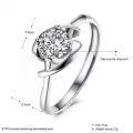 TOUPOP 14K Gold Moissanite Personalized Twisted Knot Solitaire Engagement Ring-0-4