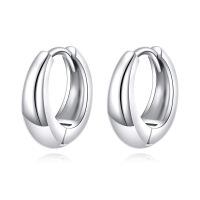 wholesale 925 Sterling Silver 15mm Huggie Hoop Earrings Minimalist s for Women-Silver