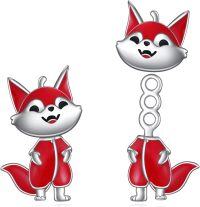 wholesale 925 Sterling Silver Red Fox Stud Earrings - Adorable Animal  for Her-Fox