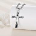 wholesale 925 Sterling Silver 925 Celtic Knot Cross Pendant Necklace  with Black Enamel Accents for Women & Men-0-3