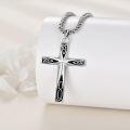 wholesale 925 Sterling Silver 925 Celtic Knot Cross Pendant Necklace  with Black Enamel Accents for Women & Men-0-3